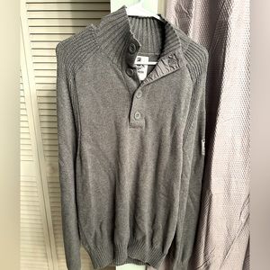 Gray men’s Express sweater. Pullover with buttons.